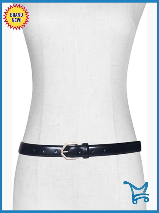 1 Inch Spazzolato Leather Belt with Hex Buckle